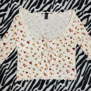 Forever 21 Long-Sleeve Floral Top